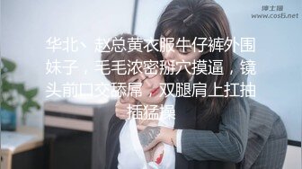 华北丶赵总黄衣服牛仔裤外围妹子，毛毛浓密掰穴摸逼，镜头前口交舔屌，双腿肩上扛抽插猛操