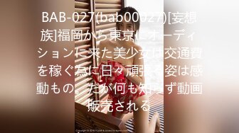 BAB-027(bab00027)[妄想族]福岡から東京にオーディションに来た美少女は交通費を稼ぐ為に日々頑張る姿は感動もの。だが何も知らず動画販売される